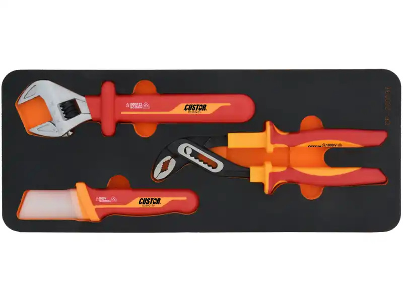 3PCS - 1000V. INSULATED PROFESSIONAL TOOL SET