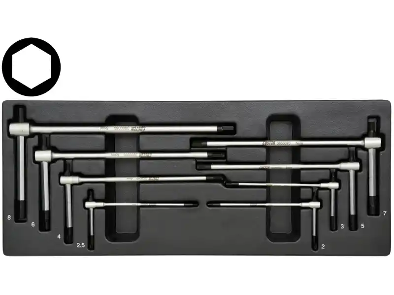 8PCS - T-HANDLE HEXAGON DRIVER SET