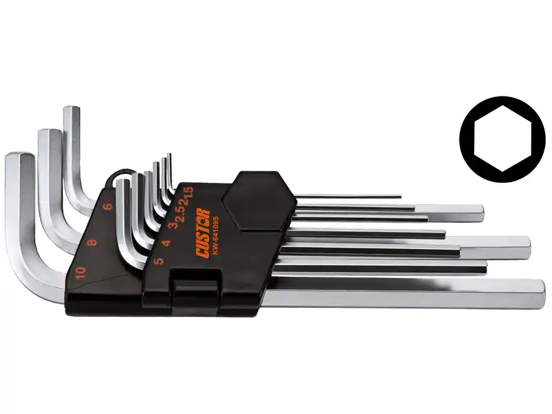 9PCS - LONG HEX KEY WRENCH SET