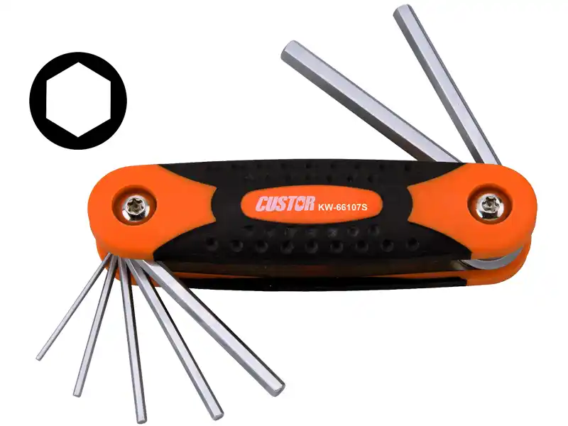 7PCS - FOLDING HEX KEY WRENCH SET