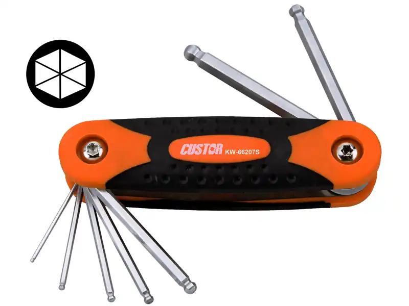 7PCS - FOLDING HEX BALL KEY WRENCH SET