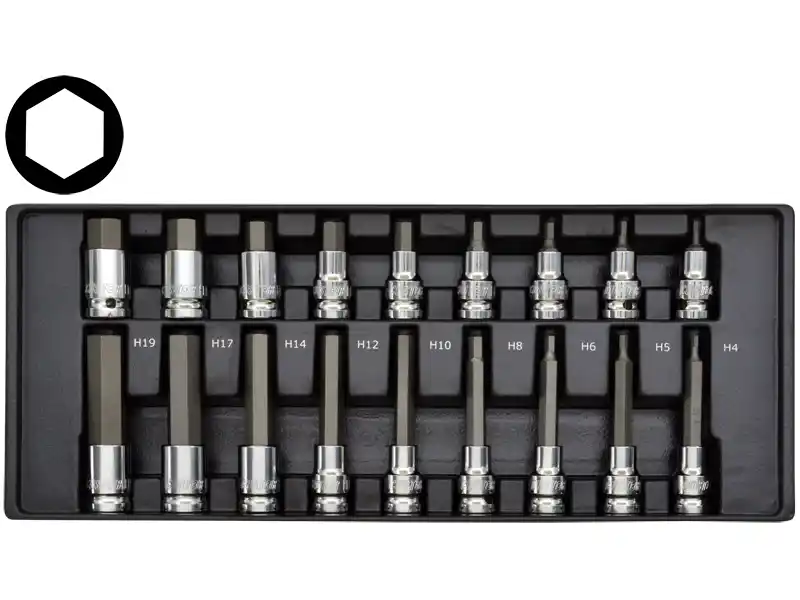 18-teiliger 1/2" Innensechskant-Bit-Satz