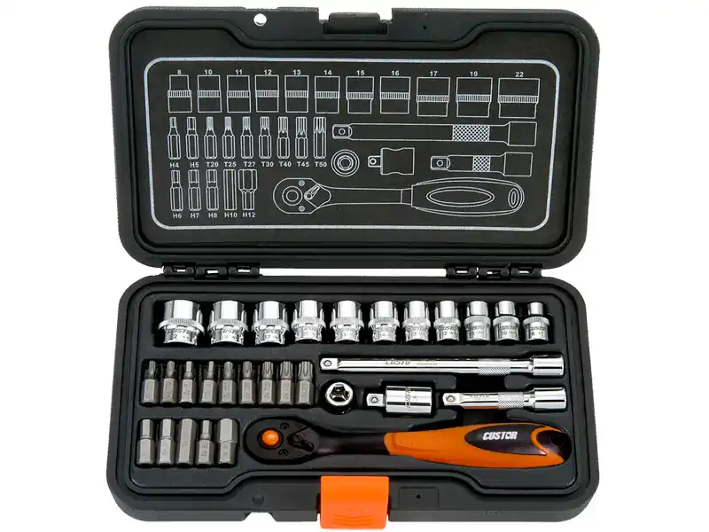 30PCS - 3/8" DR. SCOKET & RATCHET HANDLE KIT