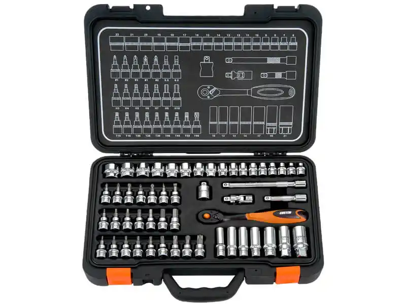 52PCS - 3/8" DR. SOCKET & RATCHET HANDLE KIT