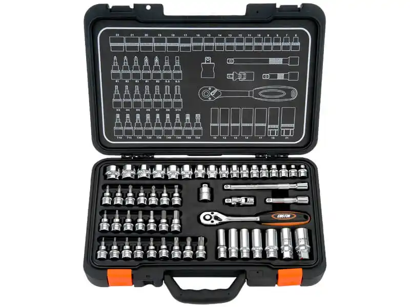 52PCS - 3/8" DR. SOCKET & RATCHET HANDLE KIT