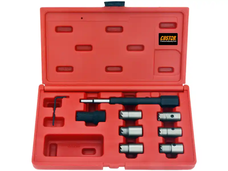 9PCS - DIESEL INJECTOR SEAT CUTTER SET