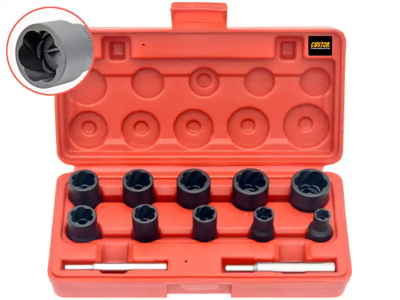 10PCS - 3/8" & 1/2" DR. TWIST SOCKET SET